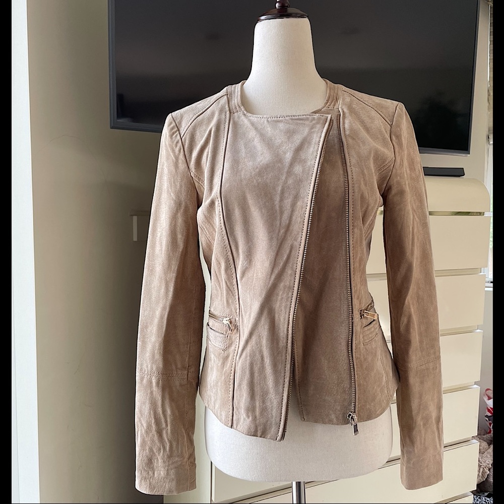 Mango Suede Leather Jacket